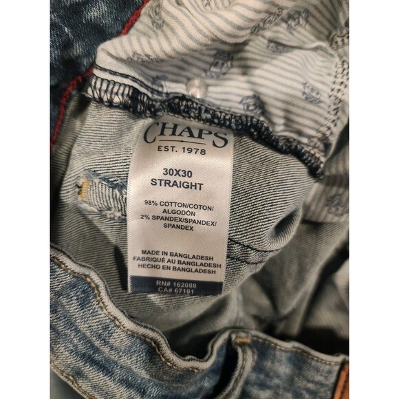 Chaps Jeans Vintage Ralph Lauren  30X30 Blue Straight Fit Denim Pants Mens - Picture 5 of 11